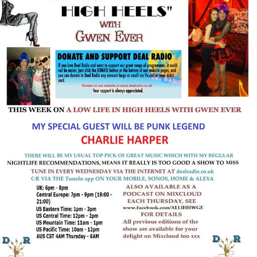 A LOW LIFE IN HIGH HEELS WITH GWEN EVER RADIO SHOW 25TH SEPTEMBER 2019 EDITION