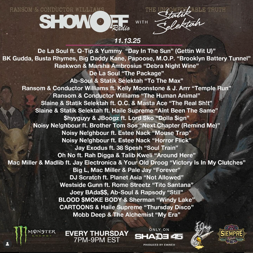 DJ Statik Selektah - Showoff Radio (SXM Shade45) - 2025.11.13