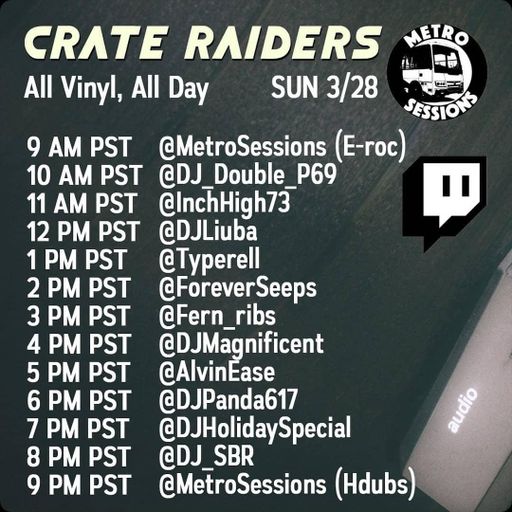 Crate Raiders for Metrosessions 28th March 2021