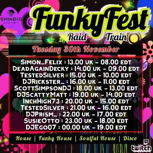 Funky Fest Raid Train 30th November 2021