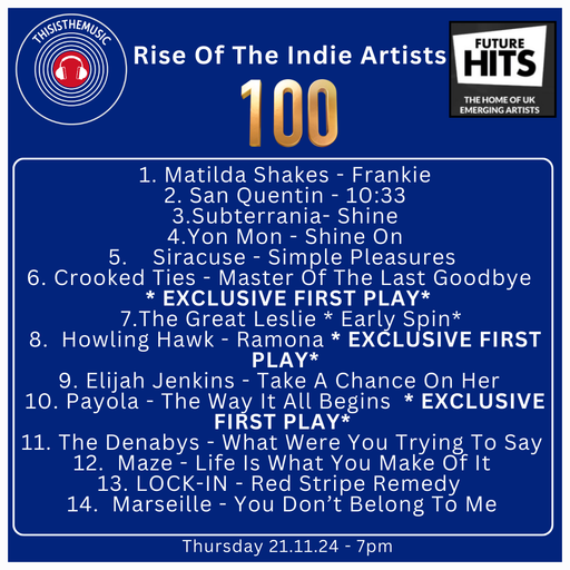 Rise Of The Indie Artists 21.11.24 #100