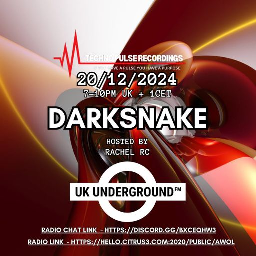 Darksnake Special Techno "UK Underground 16" AWOL Radio 20.12.2024