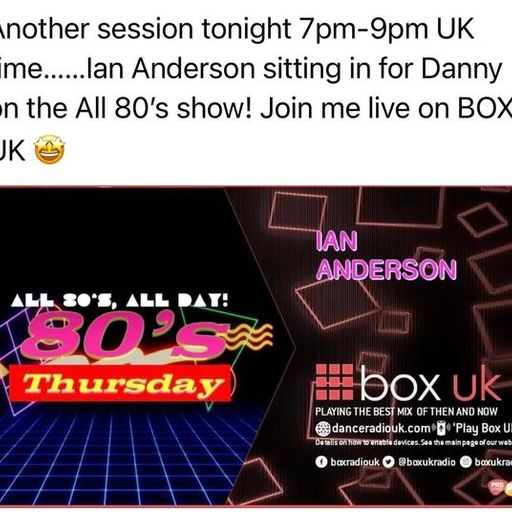 Ian Anderson - 80's Thursday - Box UK - 10-11-2022