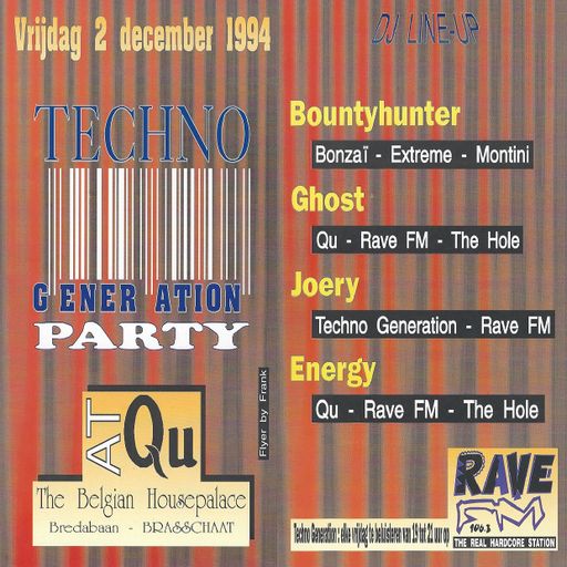 DJ Energy at "Techno Generation Afterparty" @ The Hole (Schoten - Belgium) - 3 December 1994