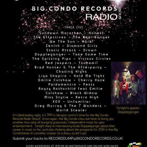 Big Condo Records Radio Show – Doppleganger (21/01/2026)