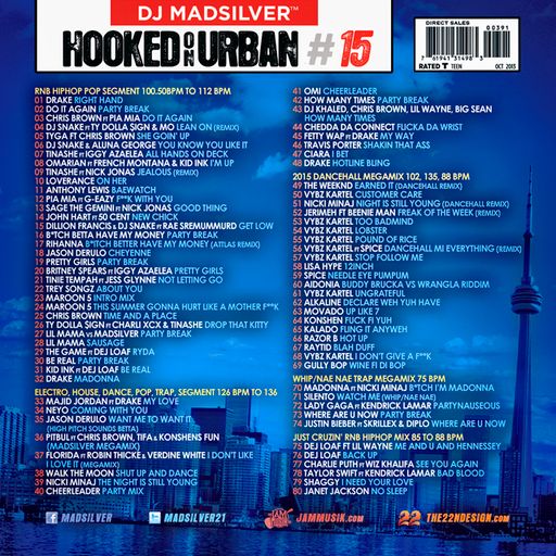 DJ Madsilver - Hooked On Urban Vol. 15 (Hip-Hop, Trap & Dancehall Mixtape 2015)