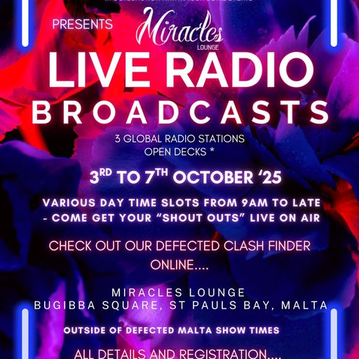 Malta October Radio Show #4 251004 Sat 1pm www.DanceRadioWorldwide.com 2hrs Open Decks