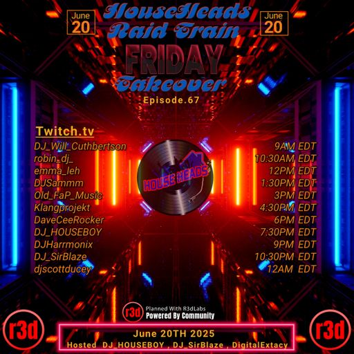 HouseHeads Friday TakeOver Mix 68 Tech House