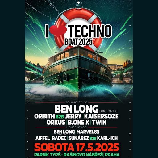 Ben Long (House Set) at I Love Techno Boat 2025 (Prague - Czech Republic) - 17 May 2025