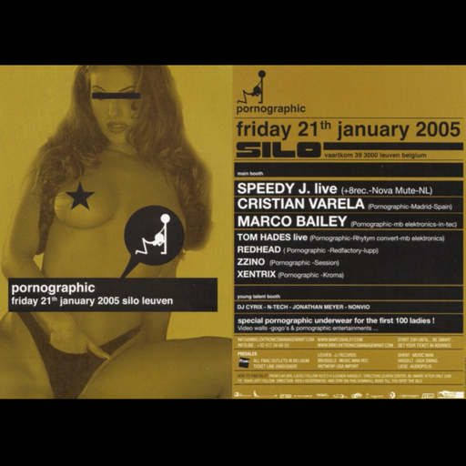XentriX & Speedy J LIVE at "Pornographic Records" @ Silo (Leuven-Belgium) - 21 January 2005