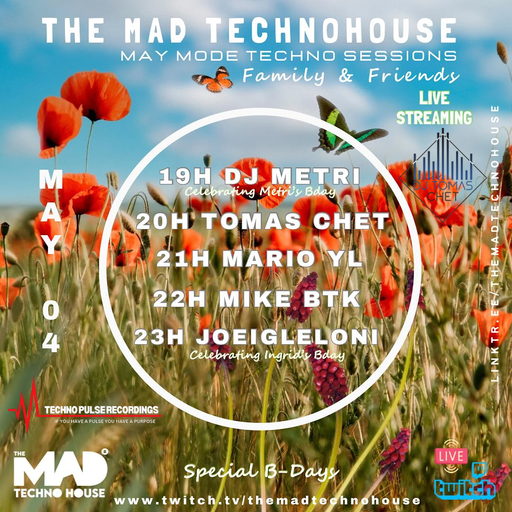 DJ Tomas Chet - LIVE on The Mad Techno House 2024.05.04