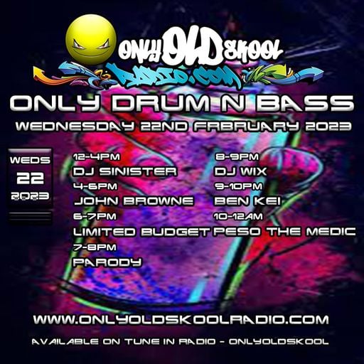 Dj-Sinister - Live on Only Old Skool Radio - 22-02-2023