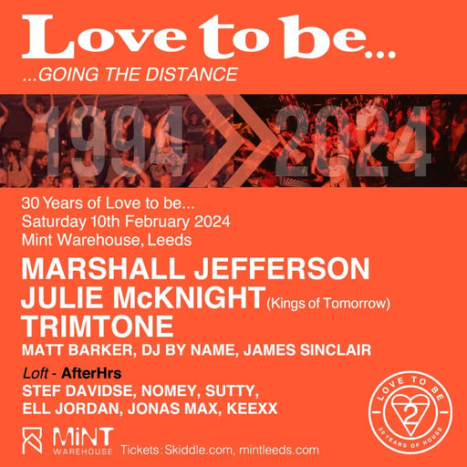 Marshall Jefferson at "Love To Be ... 30 Years of House" @ Mint (Leeds-UK) - 10 February 2024