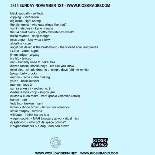 #845 NEW ALCHEMIST | LCSM | ANGEL BAT DAWID | DIZZEE RASCAL | HUNEE | MIKE SLOTT | SUN RA ARKESTRA