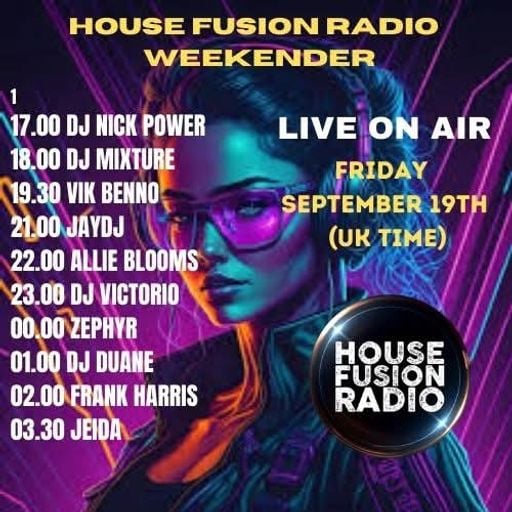 House Fusion Radio "Midnight Vibes #58" Friday, Sep. 19th, '25