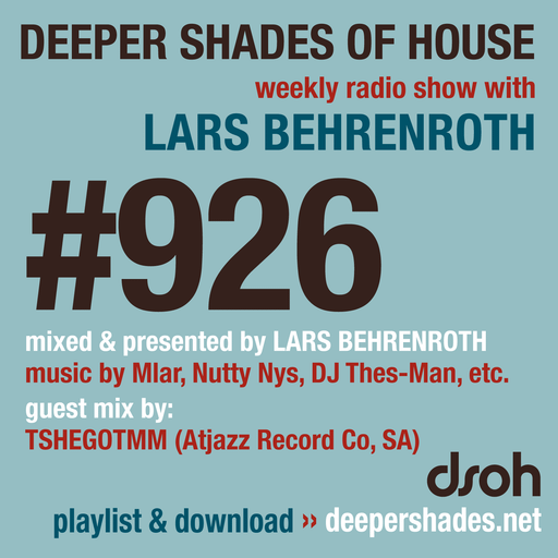 DSOH #926 Deeper Shades Of House w/ guest mix by TSHEGOTMM