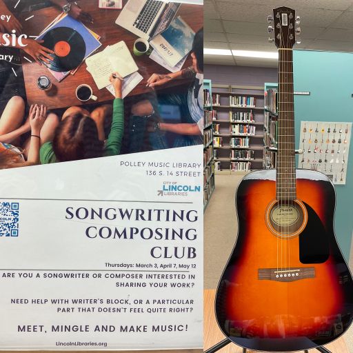 Polley Music Library Show: New Songwriting/Composition Club and Guitar Lending Program!