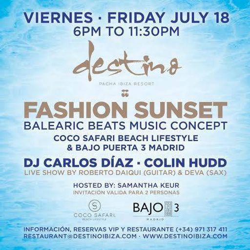 DJ Colin Hudd live at Destino Ibiza