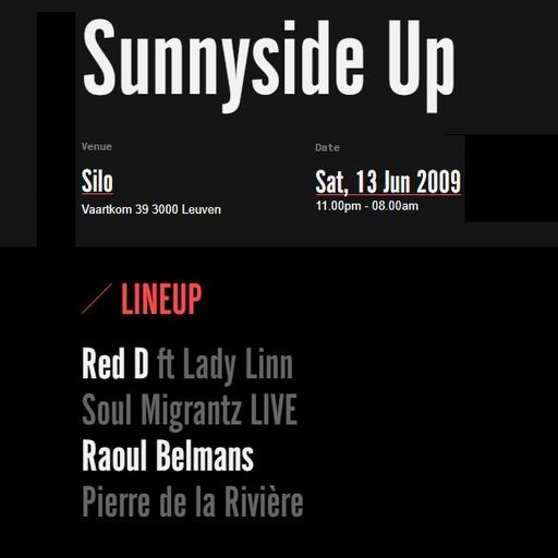 Red D & Lady Linn LIVE at "Sunnyside Up" @ Silo (Leuven - Belgium) - 13 June 2009