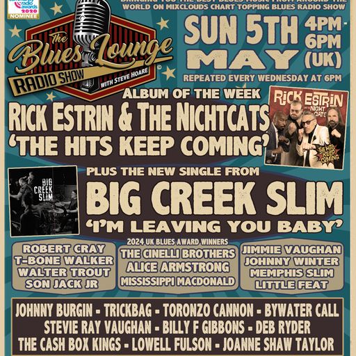 The Blues Lounge 5th May 2024 Album of the Week  Rick Estrin & The Nightcats
