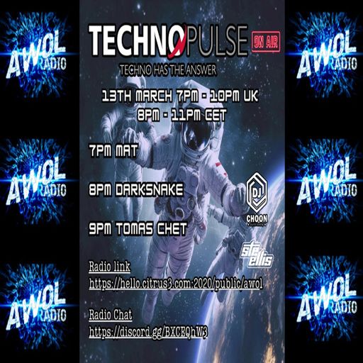 Darksnake Special Techno "Techno Pulse Exclusive Set 21" AWOL Radio 13.3.2024