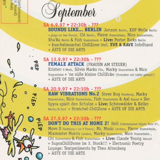 Claude Young LIVE & DJ Hell at "Don't Do This At Home 2" @ Stammheim  (Germany) - 27 September 1997