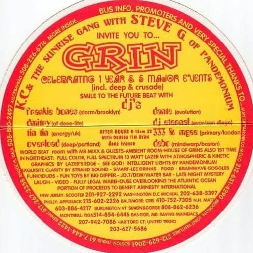 Frankie Bones at Grin (Portland - USA) - 17 April 1993