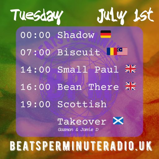 Biscuit-Tuesday Drum and Bass Crunch- Live on Beats Per Minute Radio 1.7.2025.