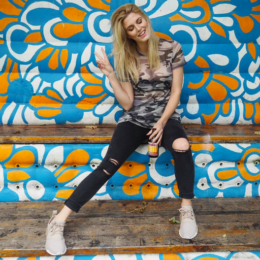 Ashley James with Supermalt 141016