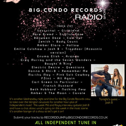 Big Condo Records Radio Show – Josh B (27/08/2025)