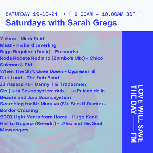 2024-10-19 Saturdays with Sarah Gregs l LWSTD-FM
