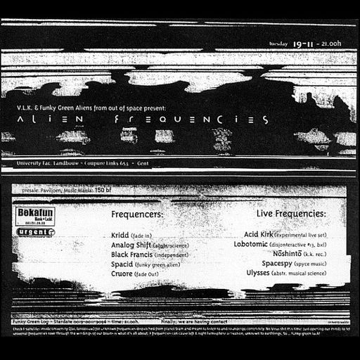 Spacid at "FGA presents Alien Frequencies" (Gent - Belgium) - 19 November 1996