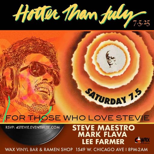 A Night at Wax Bar & Ramen Shop - Stevie Wonder Tribute Party - 5 July 2025