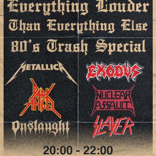 Mr P,s Everything Louder Than Everything Else Show 20 80,s Thrash Metal Broadcast Date 18/07/2020