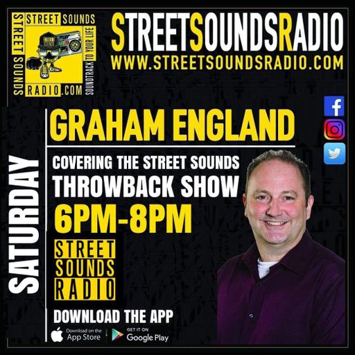 Graham England covering The Throwback Show on Street Sounds Radio 1800-2000 01/07/2023