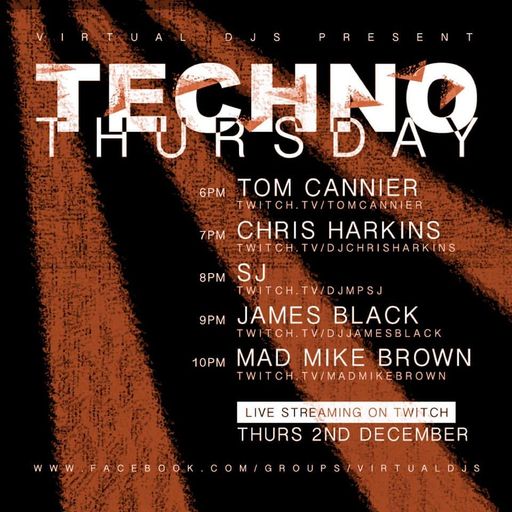 Tom Cannier - Virtual DJ'S - Techno Thursday - 2-12-21 - #setforlove