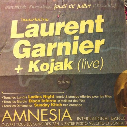 Laurent Garnier LIVE at Amnesia (Bonifacio - Corsica) - 22 July 1999