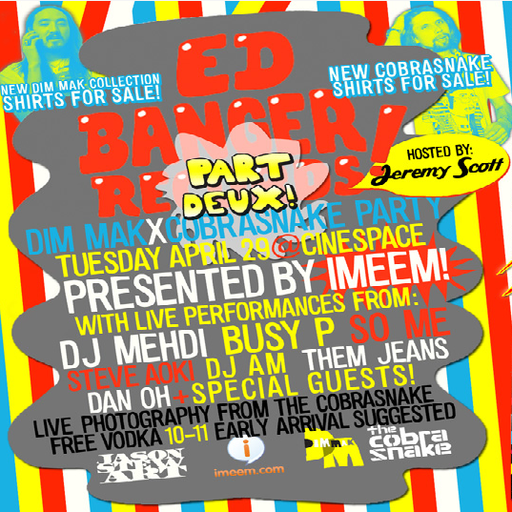 Busy P & DJ Mehdi & So_Me & SebastiaN at "Dim Mak Tuesdays" @ Cinespace (Los Angeles)  29 April 2008