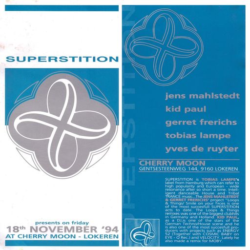 Humate DJ Set at "Superstition" @ Cherry Moon (Lokeren - Belgium) - 18 November 1994