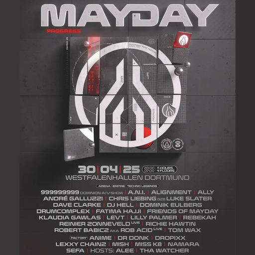 DJ Hell at Mayday "Techno Legends Stage" @ Westfalenhallen (Dortmund-Germany) - 30 April 2025