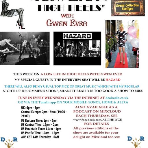 A LOW LIFE IN HIGH HEELS WITH GWEN EVER RADIO SHOW 18TH APRIL 2018 EDITION