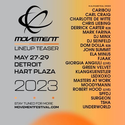 Underworld LIVE at Movement Festival (Detroit - USA) - 29 May 2023