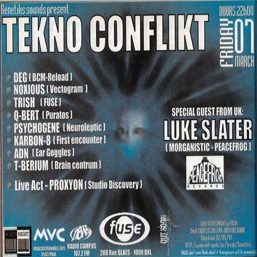 Luke Slater & Deg at "Tekno Conflikt" @ Fuse (Brussel - Belgium) - 7 March 1997