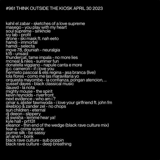 #961 NEW K15 | THUNDERCAT | YUSSEF DAYES | OMAR S | DJ SWISHA | JAYMEE SILK | DRONE