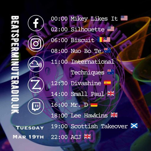 Biscuit-Tuesday Techno Crunch-Live on Beats Per Minute Radio 19.3.2024