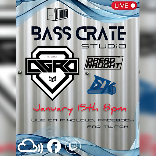 AGRO LIVE FROM BASS CRATE STUDIO WITH DREADNAUGHT AND MC SK 15/1/26