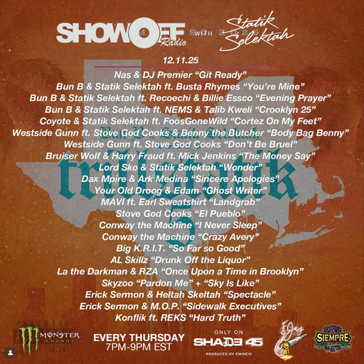 DJ Statik Selektah - Showoff Radio (SXM Shade45) - 2025.12.11