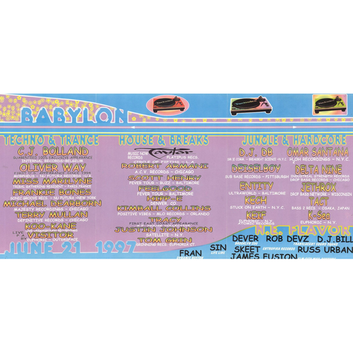 Frankie Bones at Babylon (Washington DC - USA) - 21 June 1997