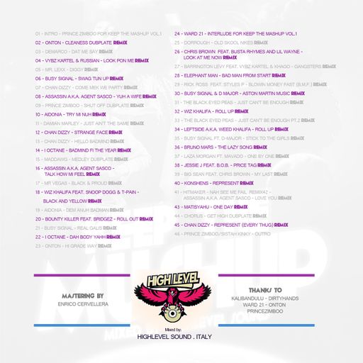 High Level Sound - Keep The Mashup Vol. 1 (2011 Dancehall-HipHop Mix CD)