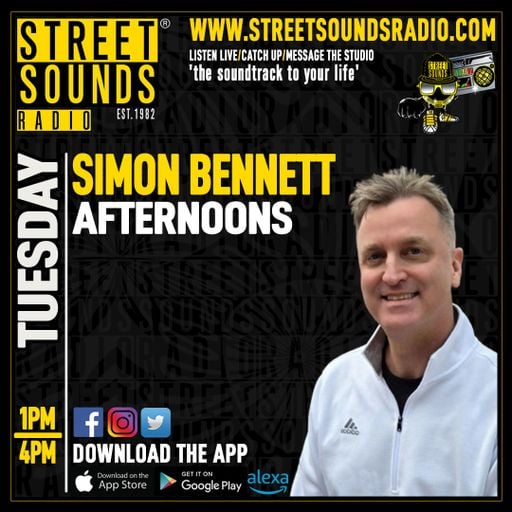 Afternoons with Simon Bennett on Street Sounds Radio 1300-1600 16/09/2025